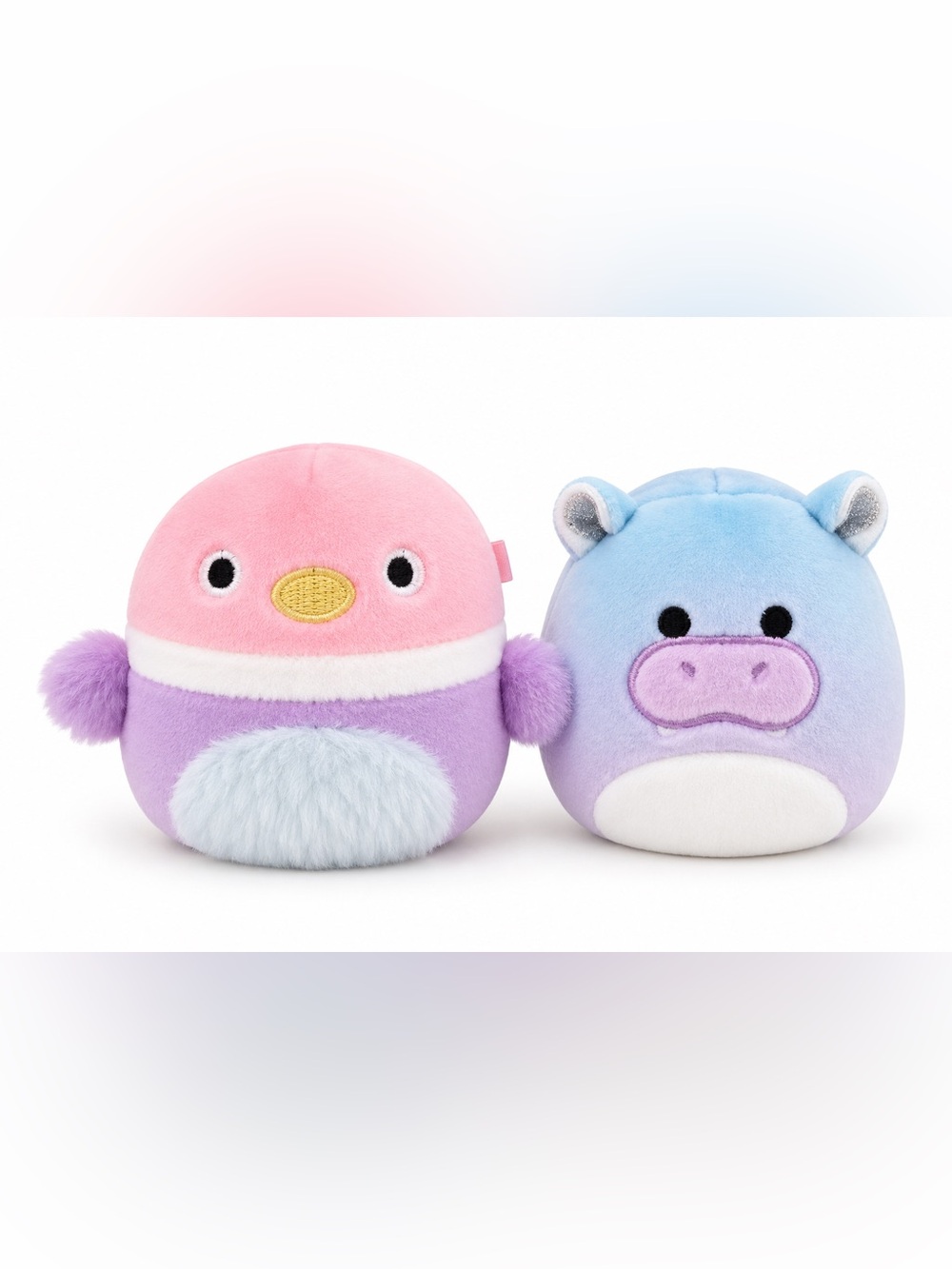 Lilibet the Pastel Duck Micromallow and Benedict the Hippo Squishville